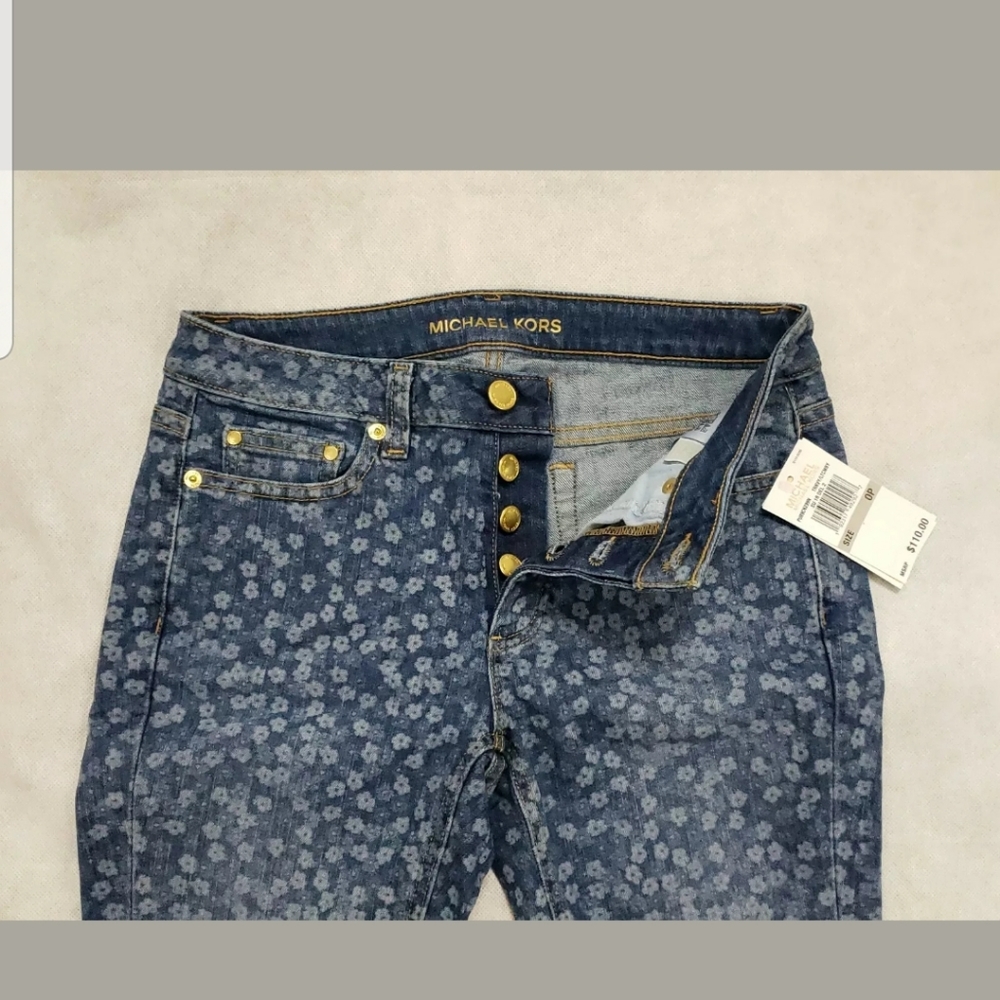 NWT MICHAEL MICHAEL KORS 0P CROP JEANS - Picture 3 of 8
